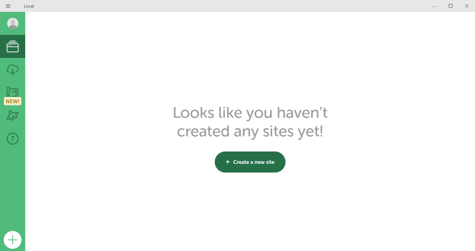 Local（Local by Flywheel)管理画面