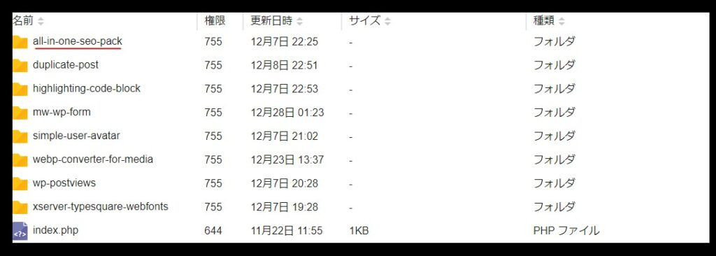 インストールされているプラグインの名称を変更する