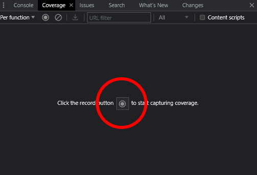 coveragをスタートさせる